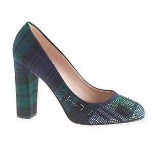 J. Crew Collection Plaid Jewel Toe Etta Pump / High Heels size women’s 9
